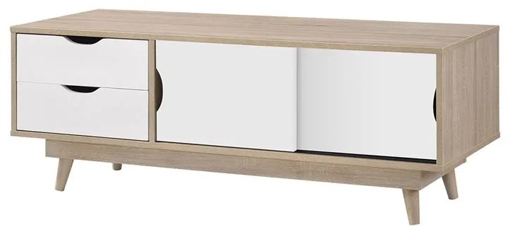 WOODWELL Ε7343,2ALIDA Έπιπλο TV Απόχρωση Sonoma - Άσπρο 120x45x45cm Ε7343,2