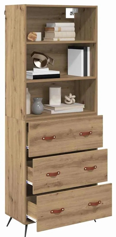 vidaXL Highboard Artisan Oak 69,5 x 34 x 180 εκ. Επεξεργασμένο ξύλο