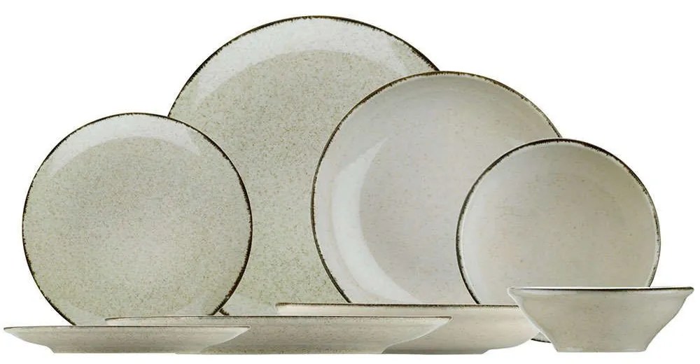 Σερβίτσιο Πιάτα Φαγητού (Σετ 24Τμχ) 710KTP2894 Cinnamon Hermia 24 τμχ Porcelain