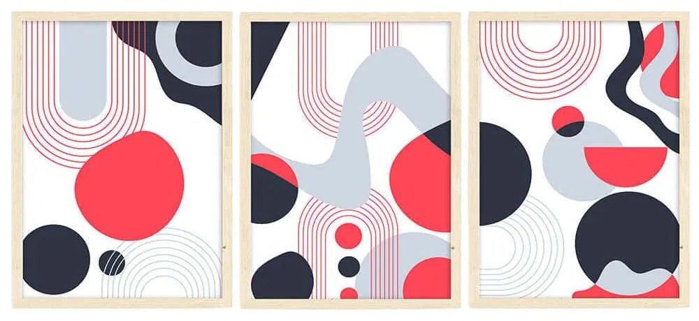 Κάδρα (Σετ 3Τμχ) 786DKT1485 70x100cm Multi Wallity Κάθετοι Mdf,Ξύλο