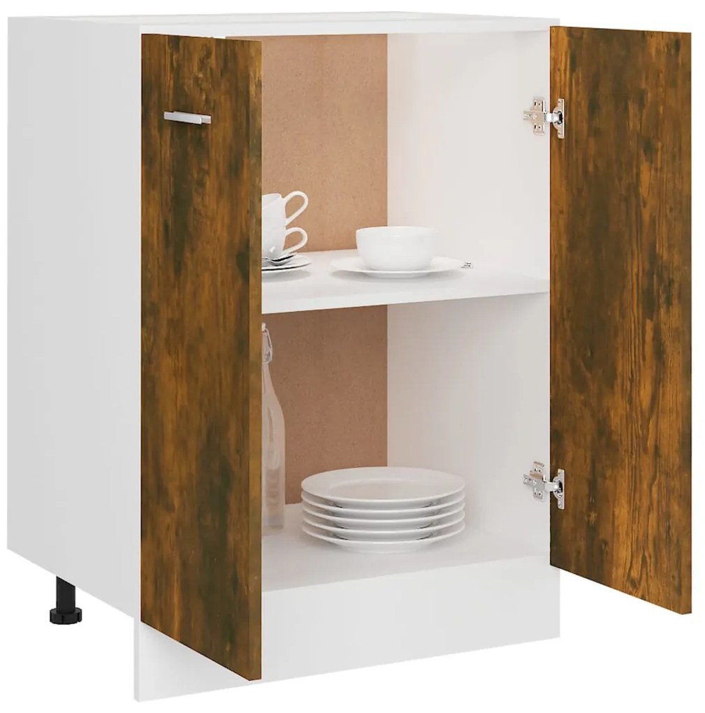 vidaXL Ντουλάπι "Lyon" Καπνιστή Δρυς 60x46x81,5 εκ. από Τεχνητό Ξύλο