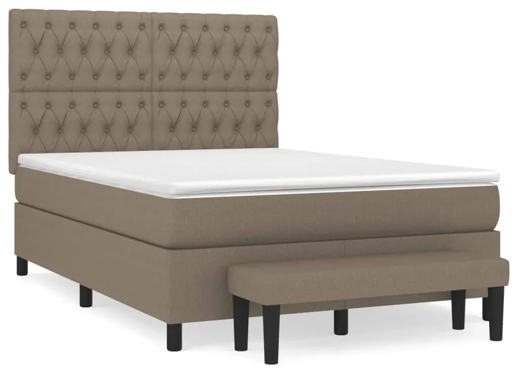 ΚΡΕΒΑΤΙ BOXSPRING ΜΕ ΣΤΡΩΜΑ TAUPE 140X200 ΕΚ. ΥΦΑΣΜΑΤΙΝΟ 3136841