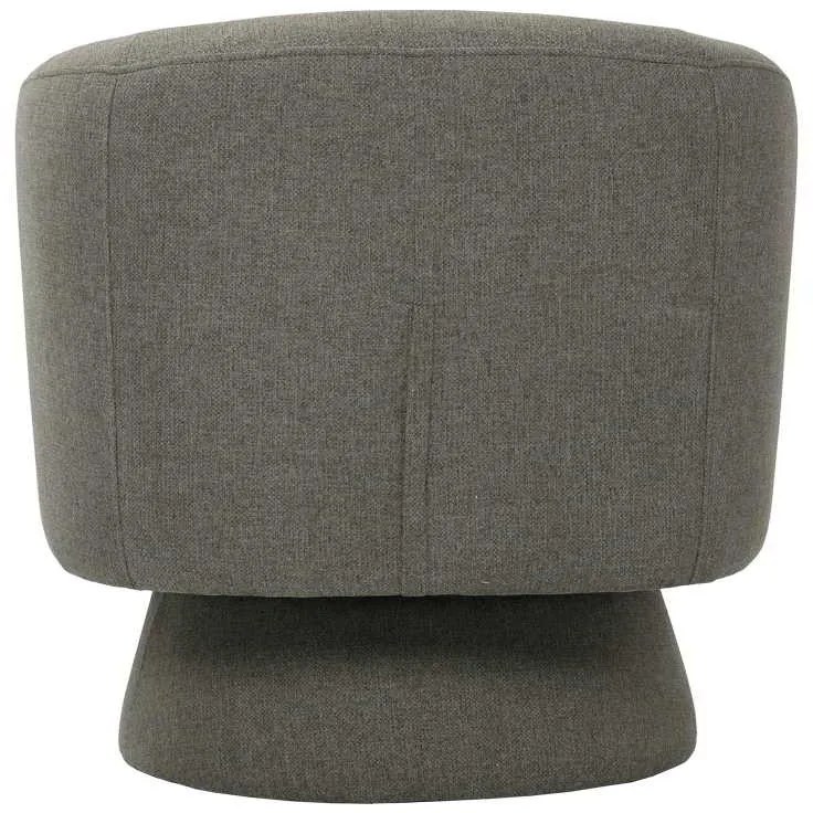 Πολυθρόνα περιστρεφόμενη Kreslo pakoworld ύφασμα σε χακί απόχρωση 78x81x77εκ