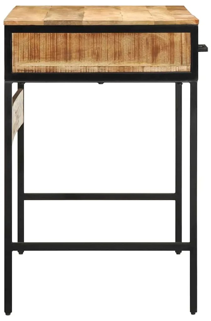 vidaXL Γραφείο γραφής με ράφι Καφέ 100 x 50 x 75 cm Στερεό ξύλο μάνγκο