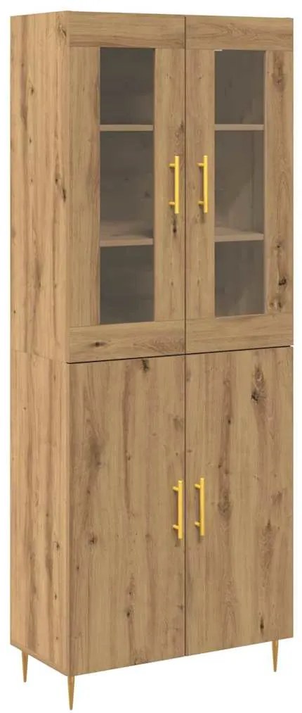 vidaXL Highboard Επιτοίχιο 2 pcs artisan δρυς 69.5 x 34 x 180 εκ.