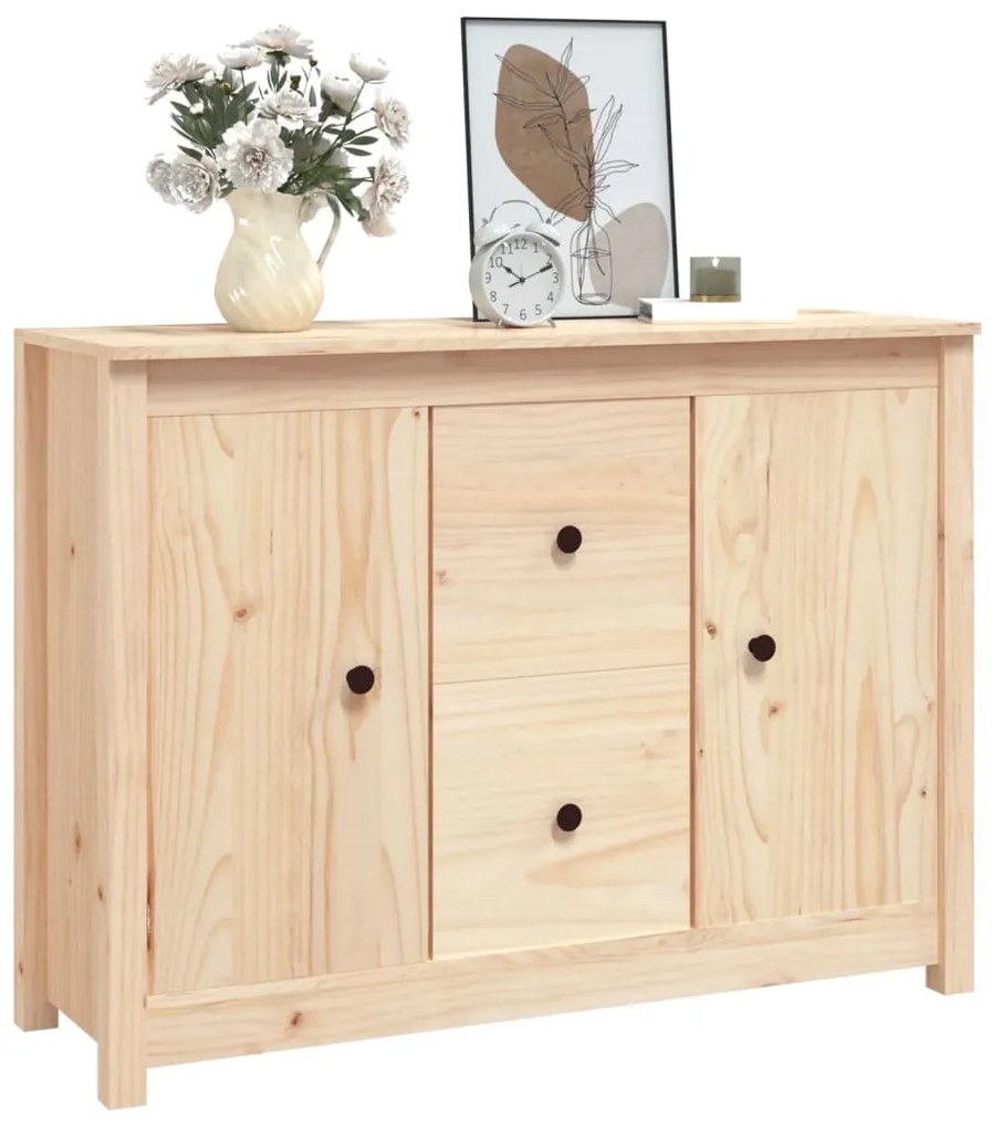 vidaXL Ντουλάπι 100 x 35 x 74 εκ. από Μασίφ Ξύλο Πεύκου