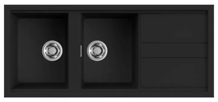Νεροχύτης κουζίνας BEST 500 Black 86 ELLECI 116x51cm