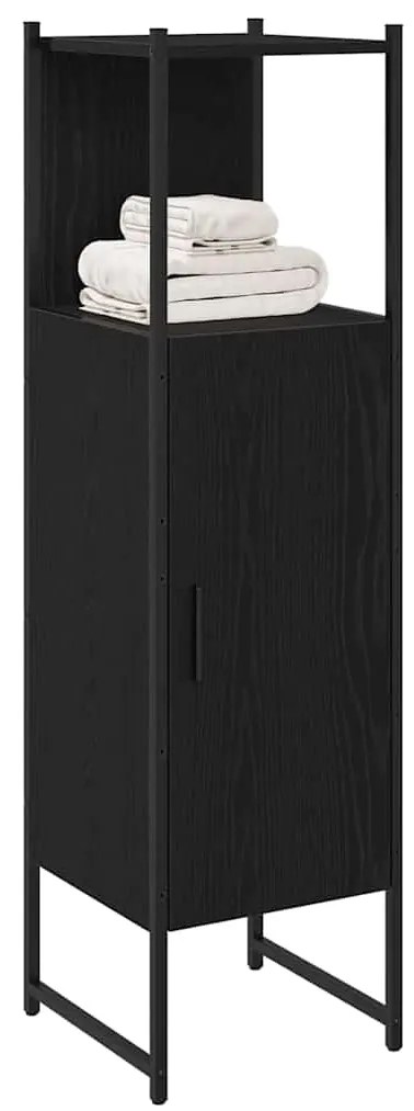 vidaXL Ντουλάπι Μπάνιου με ράφι Μαύρη δρυς 33 x 33 x 120.5 εκ.