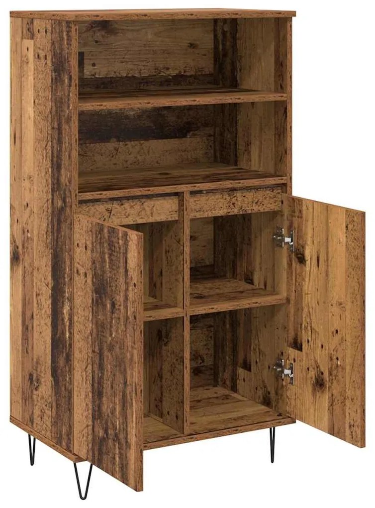 vidaXL Highboard Καφέ 60 x 36 x 110 εκ. Επεξεργασμένο ξύλο