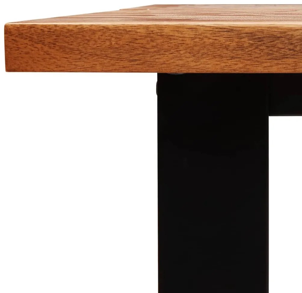 Τραπεζαρία με Φυσικό Περίγραμμα 140x80x75 εκ Μασίφ Ξύλο Ακακίας - Καφέ