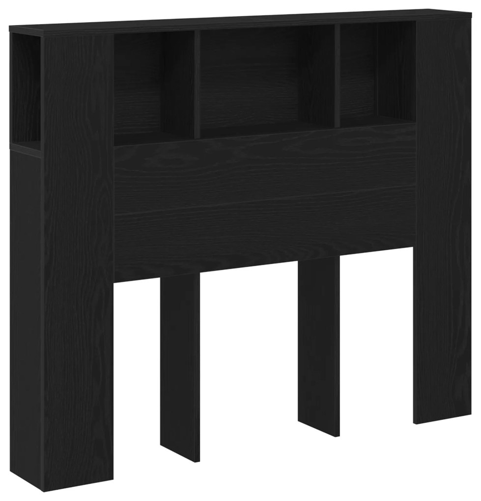 vidaXL Κεφαλάρι Ντουλάπα Μαύρη Βελανιδιά 120x19x104,5 εκ Επεξεργασμένο Ξύλο