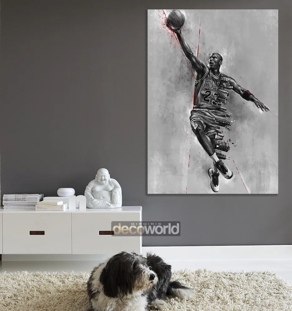 Πίνακας σε καμβά NBA Jordan Flight KNV983 80cm x 120cm