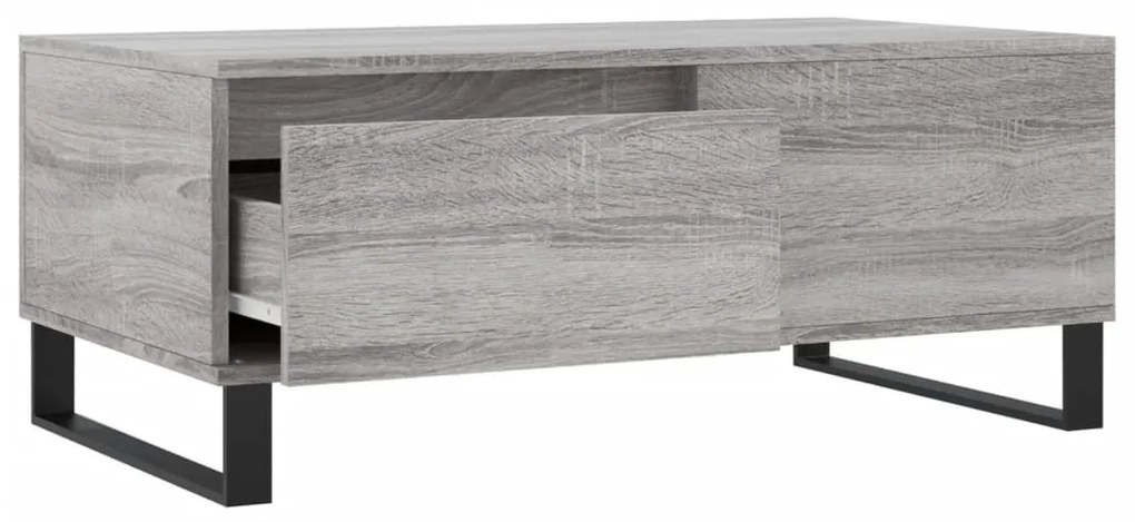 vidaXL Τραπεζάκι Σαλονιού Γκρι Sonoma 90x50x36,5εκ. Επεξεργασμένο Ξύλο
