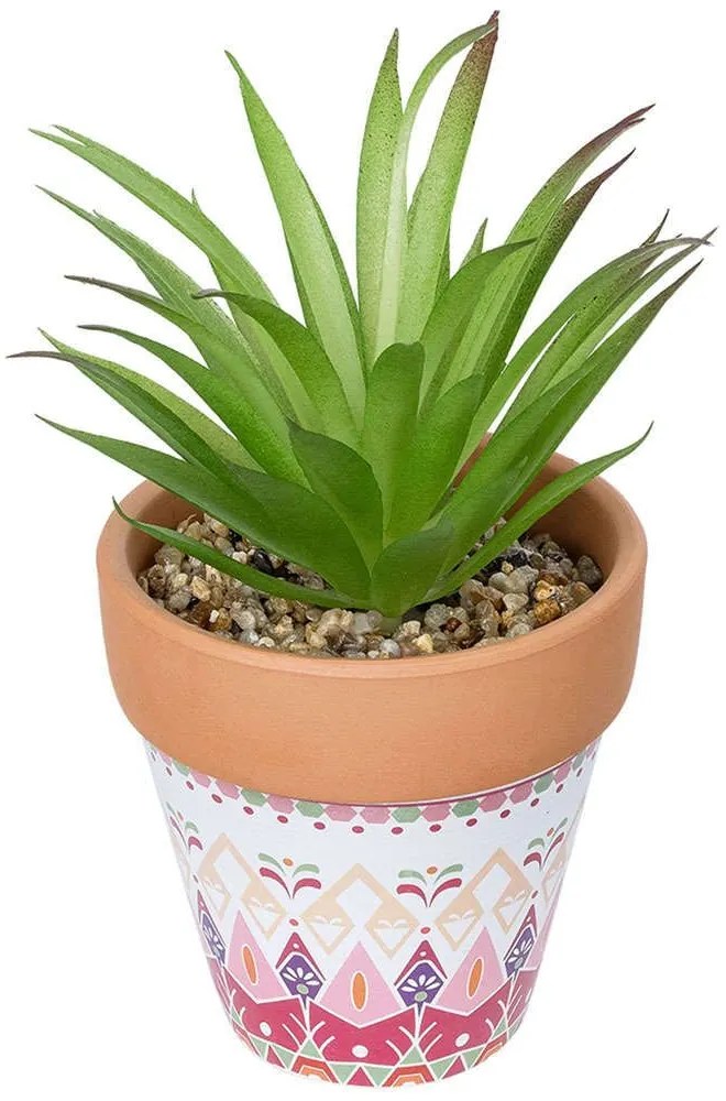 Τεχνητό Φυτό Σε Κασπώ Neophytum 21043 Φ12x15cm Multi GloboStar Clay,Polyethylene