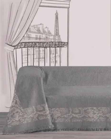 Makis Tselios Home Τριθέσιο Ριχτάρι 180x300cm Amazon3 Grey
