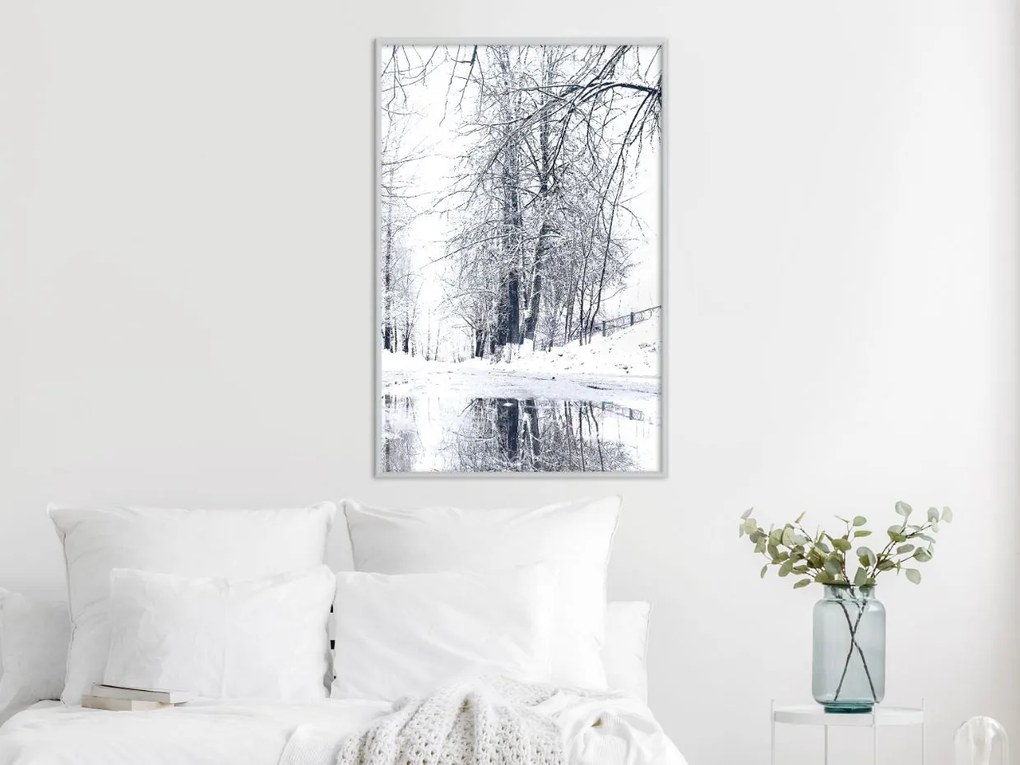 Αφίσα - Snowy Park - 20x30 - Χρυσό - Χωρίς πασπαρτού