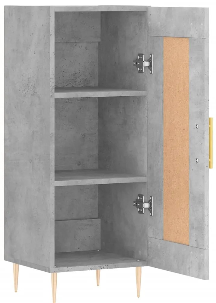 vidaXL Ντουλάπι Γκρι Σκυροδέματος 34,5x34x90 εκ. Επεξεργασμένο Ξύλο