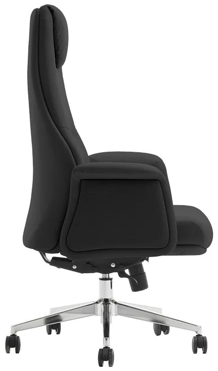 Καρέκλα γραφείου διευθυντή Rekter pakoworld PU σε μαύρη απόχρωση 77x65x119-127εκ