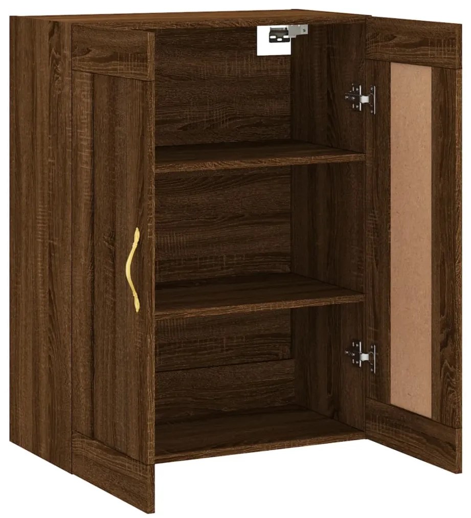 vidaXL Ντουλάπι Τοίχου Καφέ Δρυς 69,5 x 34 x 90 εκ. από Επεξεργ. Ξύλο