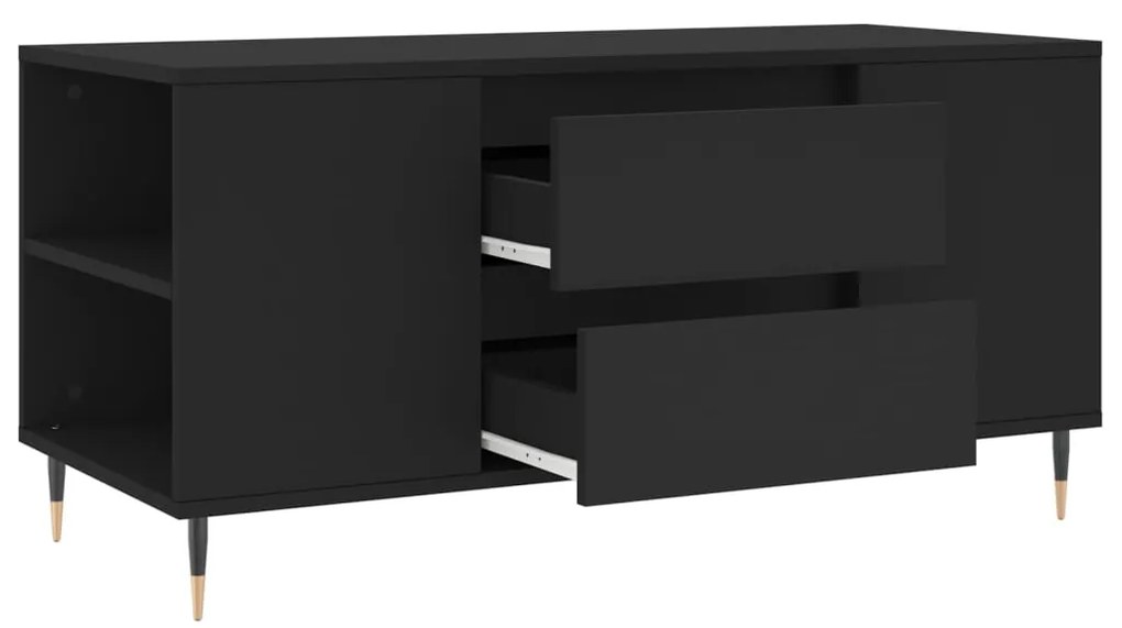 vidaXL Τραπεζάκι Σαλονιού Μαύρο 102x44,5x50 εκ. από Επεξεργασμένο Ξύλο