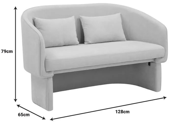 Καναπές διθέσιος Playmob ύφασμα σε γκρι απόχρωση 65x128x79εκ 128x65x79 εκ.