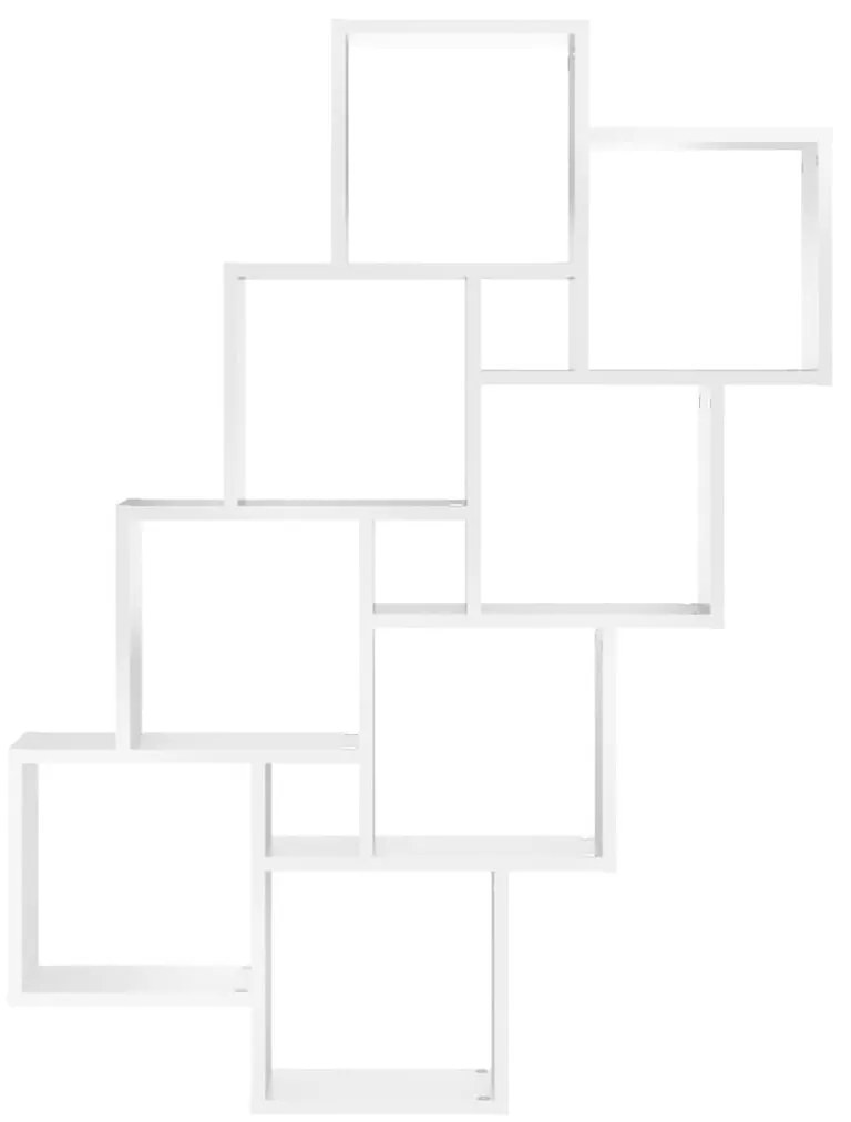 Ράφι Κύβος Τοίχου Λευκό 90 x 15 x 119 εκ. από Μοριοσανίδα - Λευκό