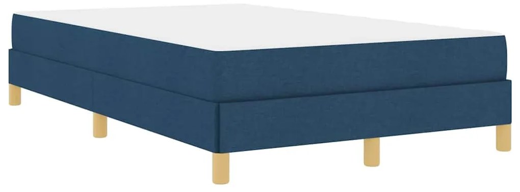 vidaXL Κρεβάτι με ελατήρια με στρώμα Μπλε 120 x 200 cm ύφασμα