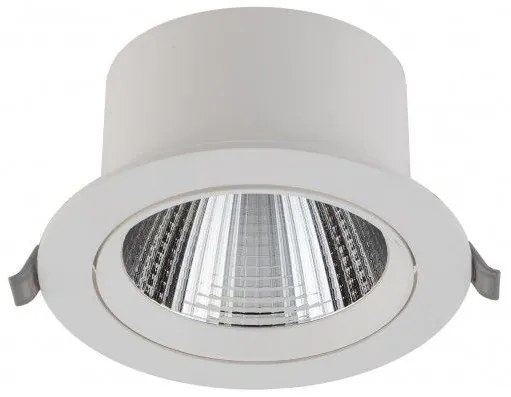 Χωνευτό Φωτιστικό Οροφής Downlight LED 15W Λευκό-Ασημί 3000Κ Egina 10555 Nowodvorski 10555 Λευκό-Ασημί