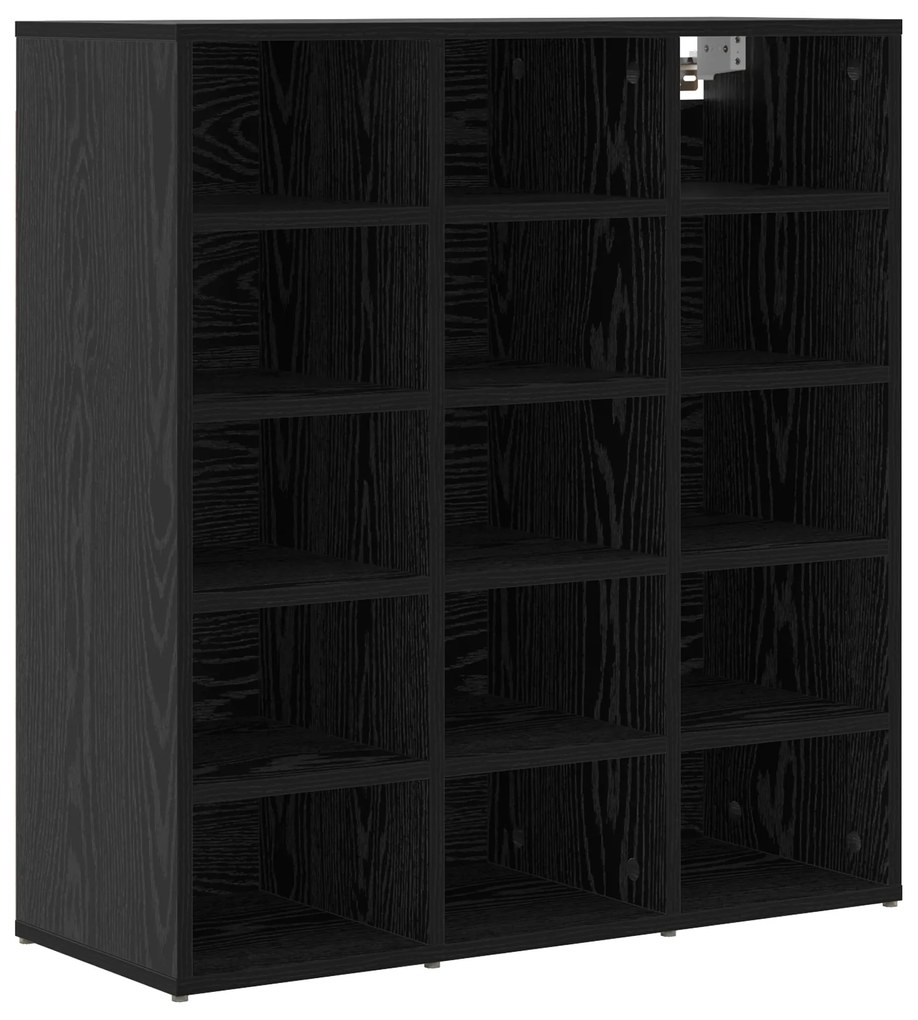 vidaXL Ντουλάπα Παπουτσιών Μαύρη δρυς 103x30x51 εκ Επεξεργασμένο ξύλο