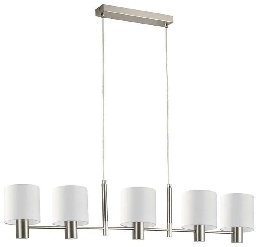 Φωτιστικό Οροφής - Ράγα Adept 77-8290 109x14x120cm 5xE27 60W Nickel-White Homelighting