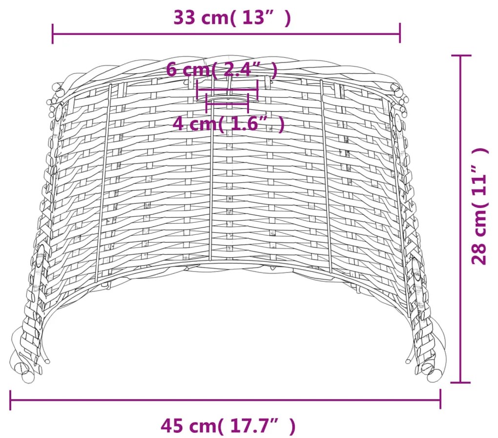 ΚΑΠΕΛΟ ΦΩΤΙΣΤΙΚΟΥ ΟΡΟΦΗΣ ΚΑΦΕ Ø45X28 ΕΚ. ΑΠΟ WICKER 364378