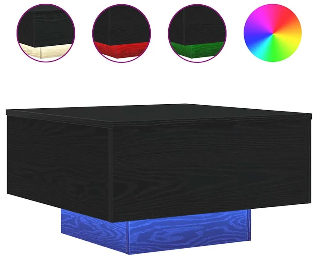 vidaXL Τραπεζάκι Σαλονιού Μαύρη δρυς 55 x 55 x 31 cm