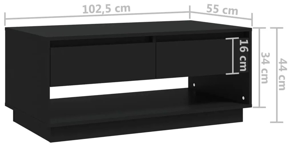 ΤΡΑΠΕΖΑΚΙ ΣΑΛΟΝΙΟΥ ΜΑΥΡΟ 102,5 X 55 X 44 ΕΚ. ΑΠΟ ΜΟΡΙΟΣΑΝΙΔΑ 809504