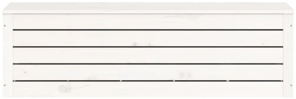 vidaXL Κουτί Αποθήκευσης Λευκό 109x36,5x33 εκ από Μασίφ Ξύλο Πεύκου