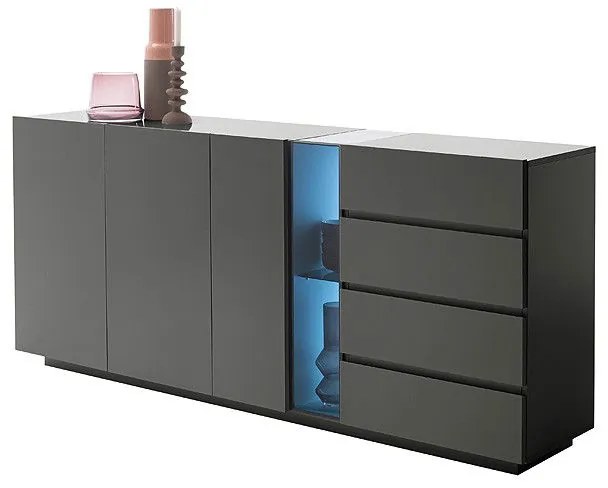 Ψηλός Μπουφές Σκούρο Γκρι 200x42x89 cm