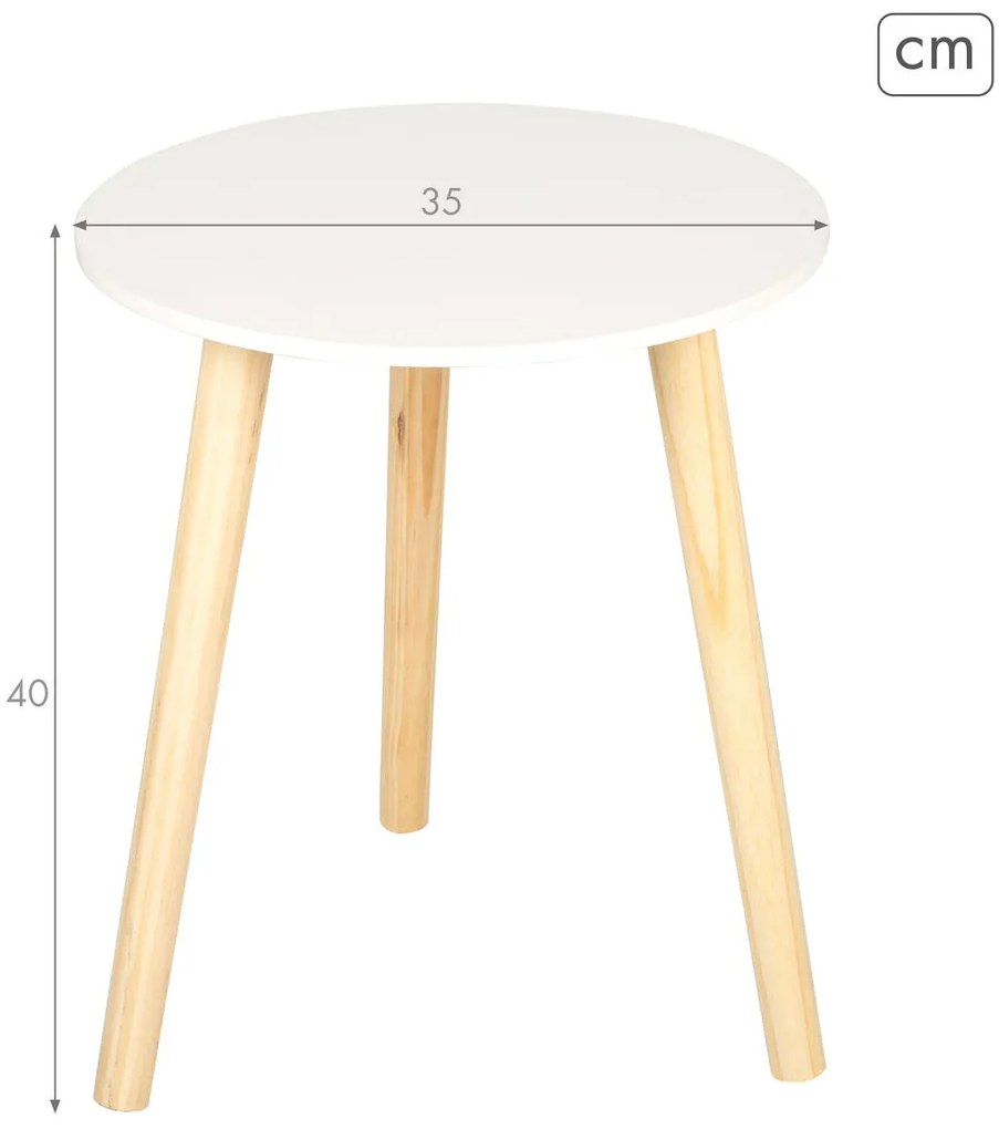 Βοηθητικό Τραπέζι Max Home Λευκό 35 x 40 x 35 cm (x6)