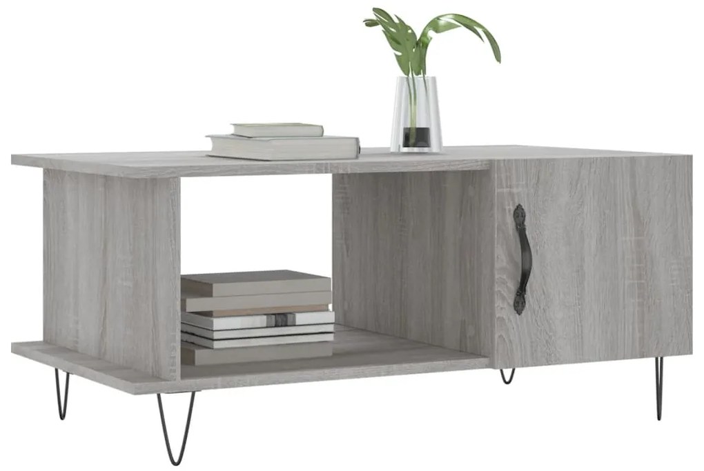 vidaXL Τραπεζάκι Σαλονιού Γκρι Sonoma 90x50x40 εκ. Επεξεργασμένο Ξύλο