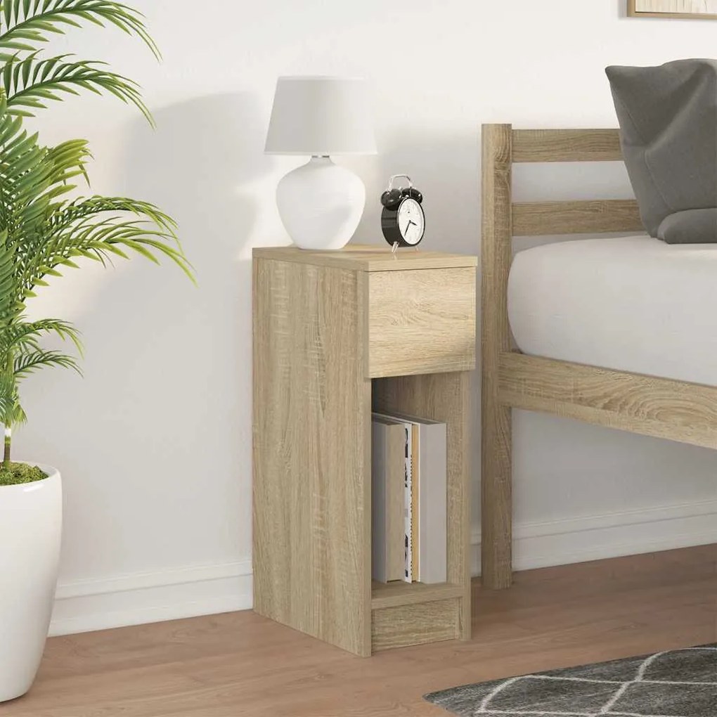 vidaXL Κομοδίνο με συρτάρι Sonoma Δρυς 20x36x60 εκ.