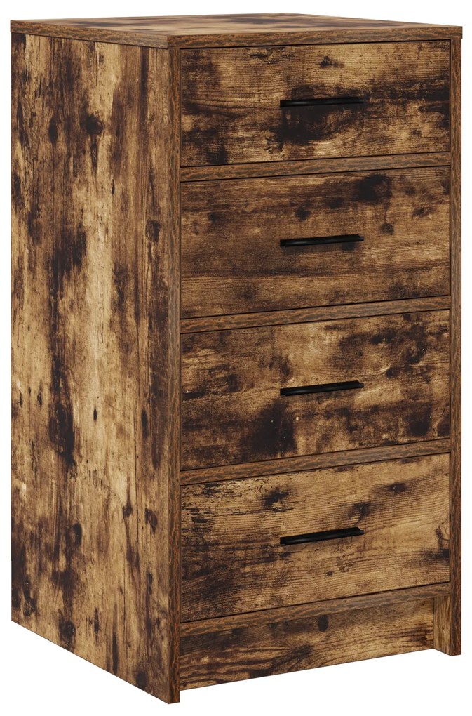 vidaXL Σετ 3 τεμαχίων για το Dressing Table με LED από Καπνιστό Δρυ