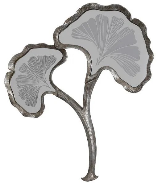 Διακοσμητικό Τοίχου Flower Polyresin με Καθρέπτη FL20969 Fylliana Ασημί 29x2.5x32 εκ. 29x2.5x32 εκ.