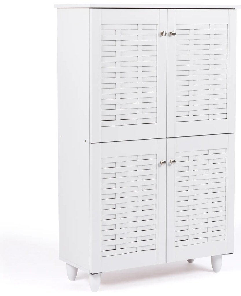 Παπουτσοθήκη-ντουλάπι REAL χρώμα λευκό 77x34x123 100-03561