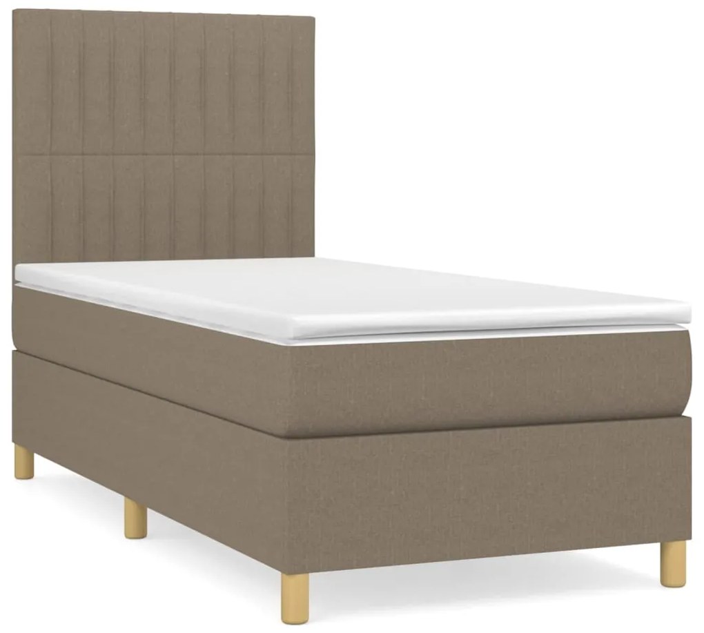 ΚΡΕΒΑΤΙ BOXSPRING ΜΕ ΣΤΡΩΜΑ TAUPE 90X190 ΕΚ.ΥΦΑΣΜΑΤΙΝΟ 3142461