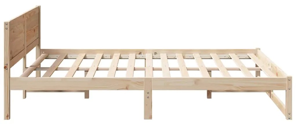 vidaXL Σκελετός Κρεβατιού Καφέ 160 x 200 cm Μασίφ ξύλο πεύκου