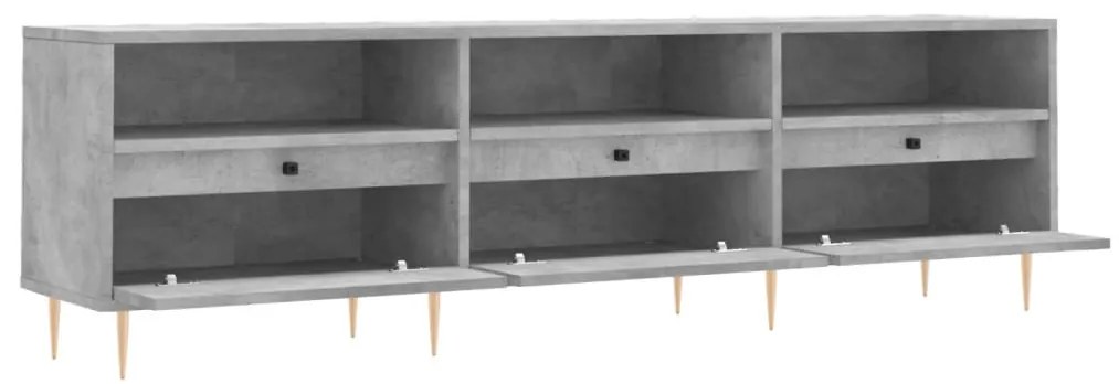 vidaXL Έπιπλο Τηλεόρασης Γκρι Σκυρ. 150x30x44,5 εκ. Επεξ. Ξύλο