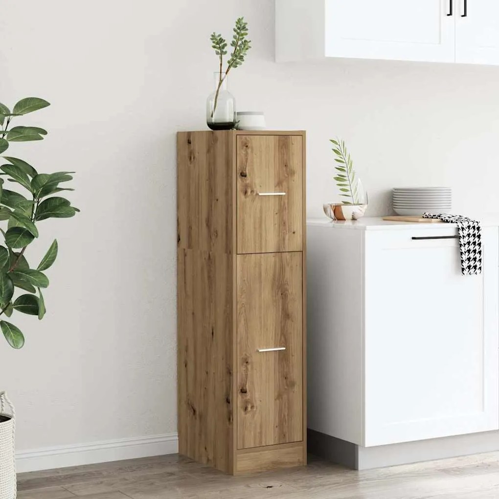 vidaXL Συρταριέρα Γενικής Χρήσης Αρτισιανή Δρυς 30x41x118εκ Επεξ. Ξύλο