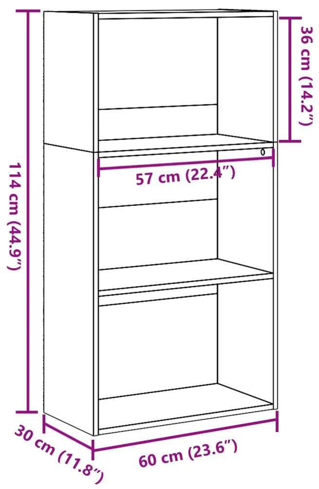 ΒΙΒΛΙΟΘΗΚΗ ΜΑΥΡΗ 60X30X114 ΕΚ. ΑΠΟ ΕΠΕΞΕΡΓΑΣΜΕΝΟ ΞΥΛΟ 857900