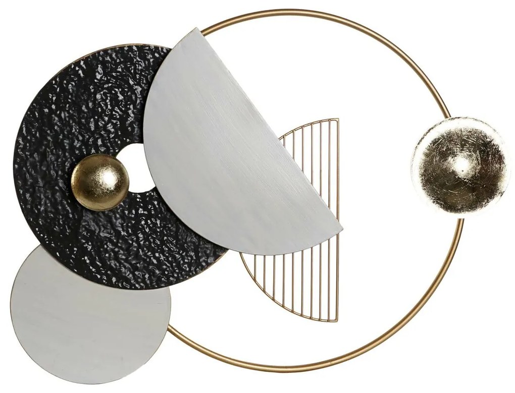 Διακόσμηση τοίχων DKD Home Decor 70,5 x 6 x 59 cm Αφηρημένο Χρυσό Λευκό Σκούρο γκρίζο Σύγχρονη