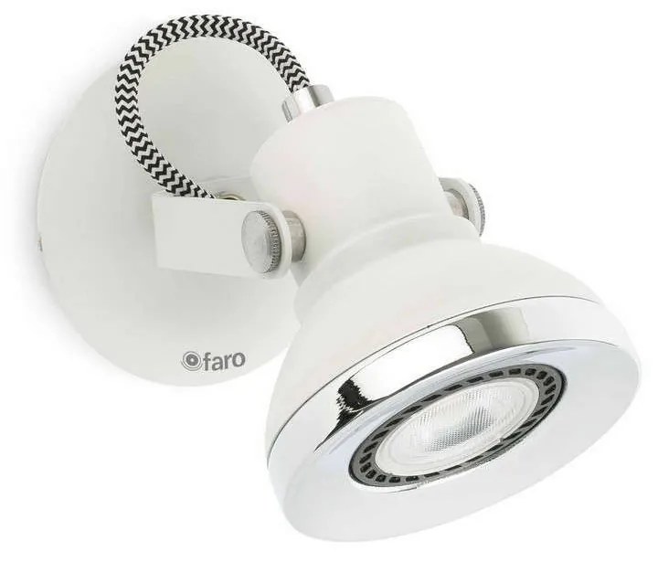 Φωτιστικό Τοίχου - Απλίκα Led Ring-1 40550 White Faro Μέταλλο