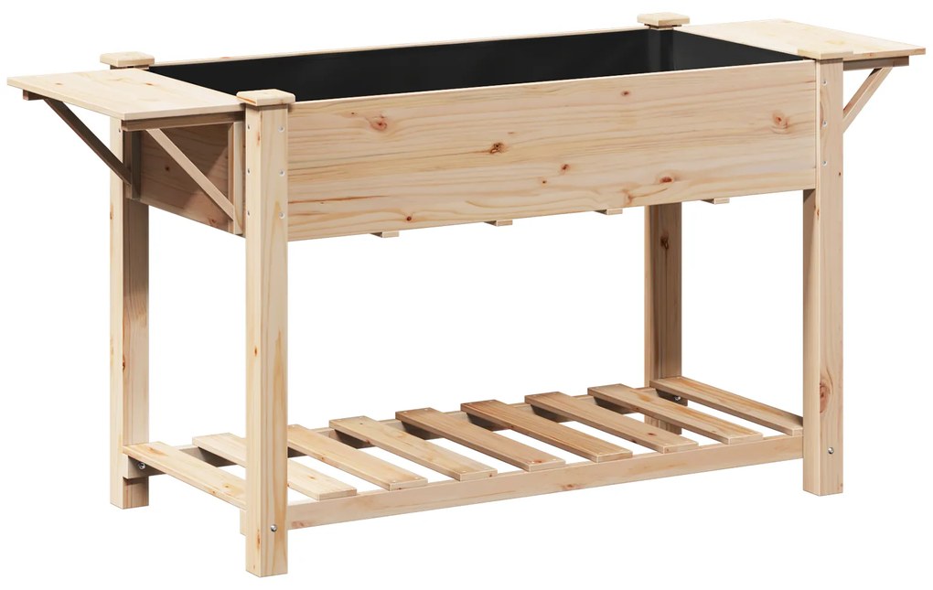 vidaXL Κήπος Γλάστρας με Ράφια 155x59x76 εκ. Μασίφ Ξύλο Πεύκου