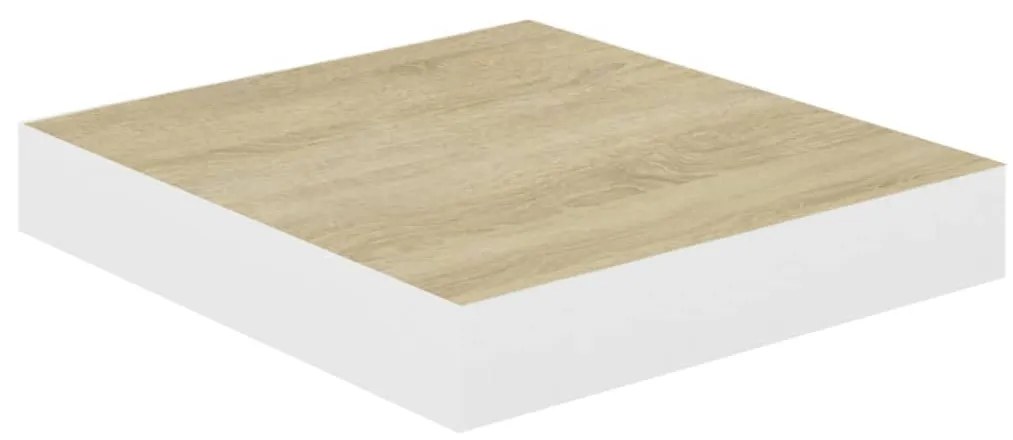 vidaXL Ράφι Τοίχου Δρυς και Άσπρο 23 x 23,5 x 3,8 εκ. από MDF